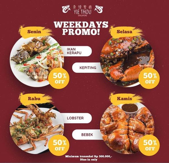  Weekdays Promo from Yie Thou Restaurant April 2018