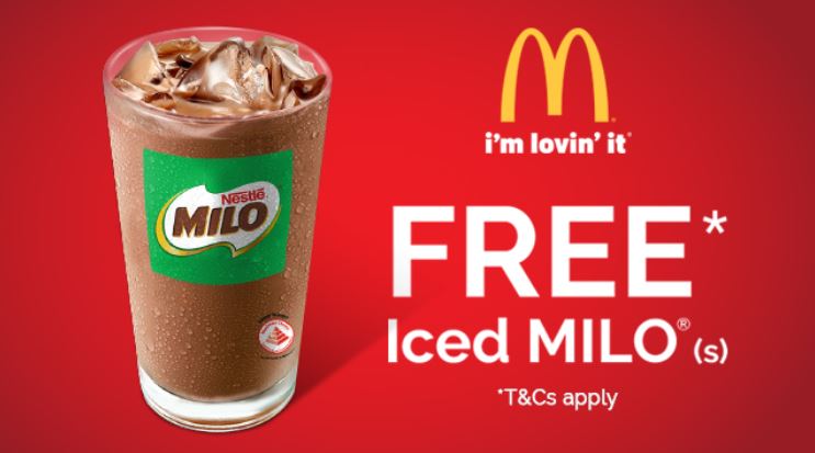  Free Iced Milo at Mcdonald's April 2018