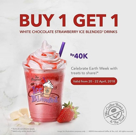  Buy 1 Get 1 Free from The Coffee Bean & Tea Leaf April 2018
