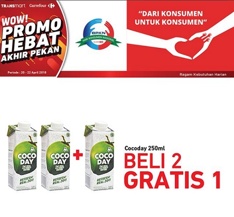  Buy 2 Get 1 Free Cocoday at Transmart Carrefour April 2018