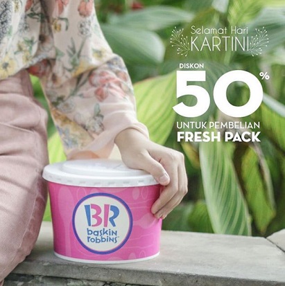  Diskon 50% Fresh Pack di Baskin Robbins April 2018