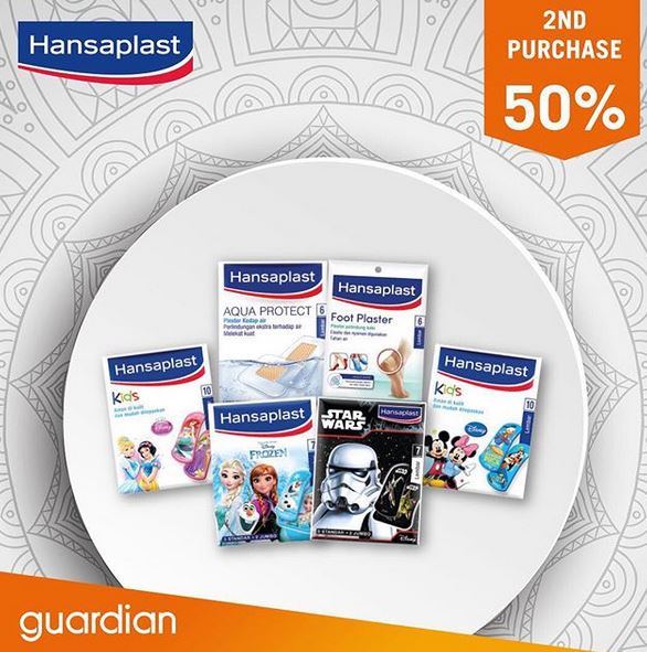  Discount 50% Hansaplast at Guardian April 2018