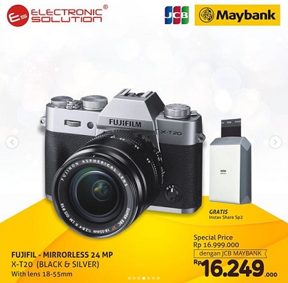  Special Price Rp 16.249.000 Fujifilm Mirrorless 24 Mp at Electronic Solution April 2018