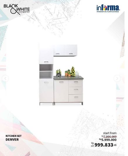  Harga Spesail Kitchen Set Denver dari Informa Mei 2018