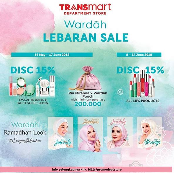  Wardah Lebaran Sale 15% di Transmart Department Store Mei 2018