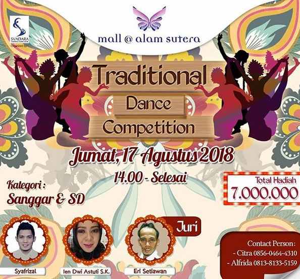  Traditional Dance Competition di Mall @ Alam Sutera Juli 2018