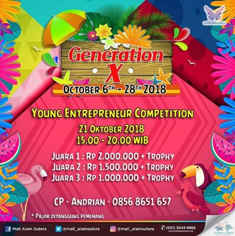  Young Entrepreneur Competition di Mall Alam Sutera September 2018