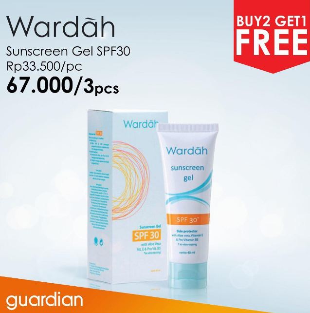  Buy 2 Get 1 Free Wardah di Guardian Oktober 2018