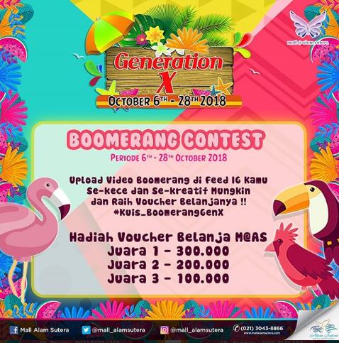  Boomerang Contest at the Mall Alam Sutera October 2018