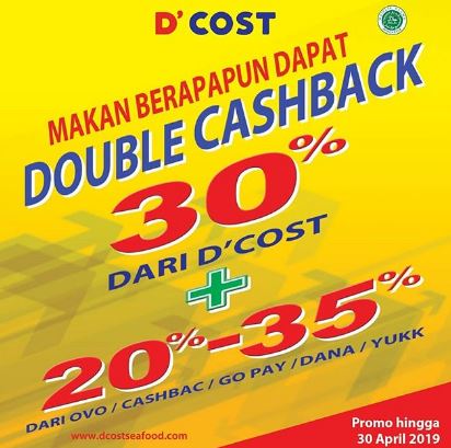  Cashback 30%  from D'cost February 2019