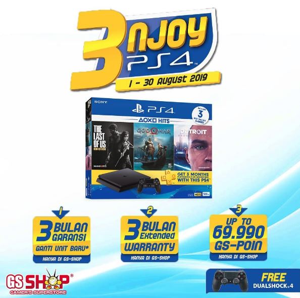  Promo Playstation 4 at GS Shop August 2019