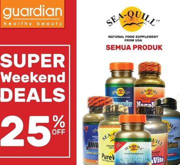  Super Weekend Deals Discount 25% off Sea-Quill at Guardian October 2019