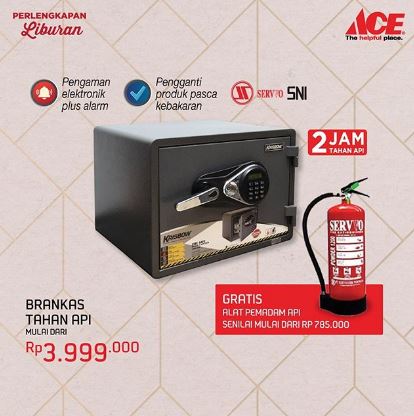  Fire Resistant Safes Rp. 3,999,000 from Ace Hardware December 2019