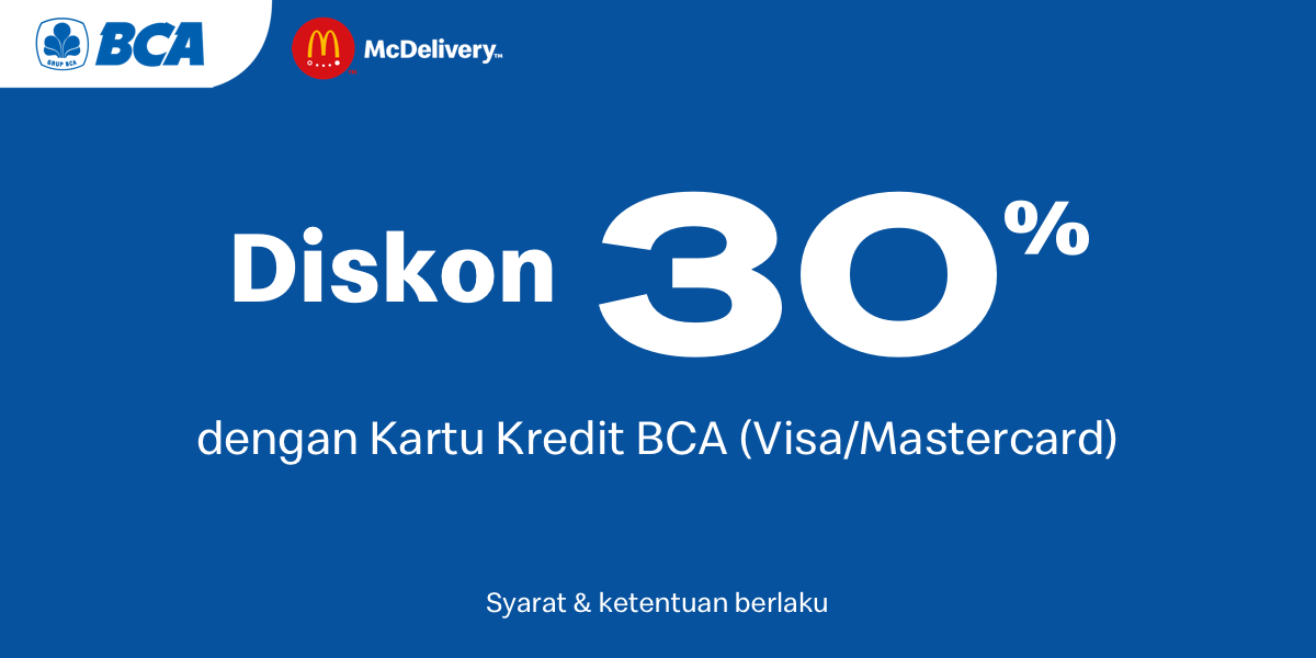  Discount 30% With BCA Credit Card June 2020