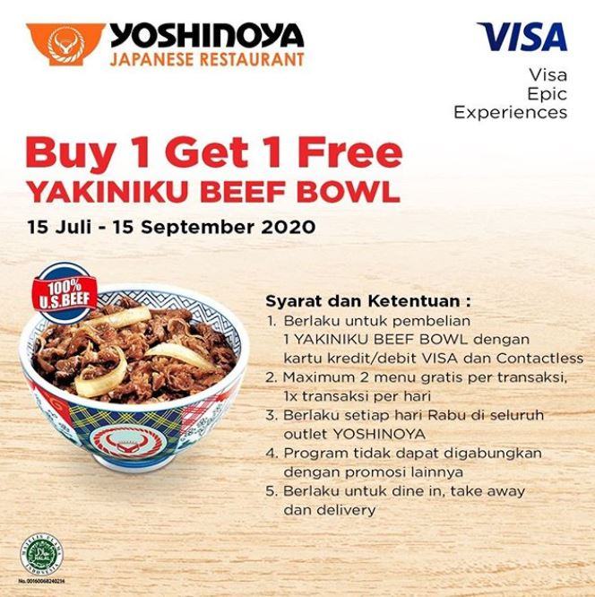  Buy 1 Get 1 Free at Yoshinoya August 2020