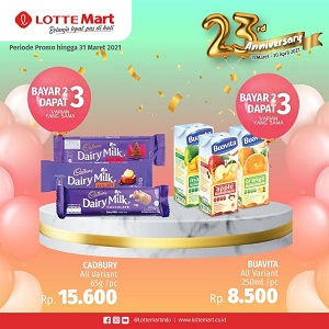  Pay 2 Get 3 Promo at Lotte Mart March 2021