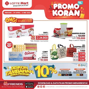  Newspaper Promo Save L Facial Tissue & Shopping Bag at LOTTE Mart April 2021