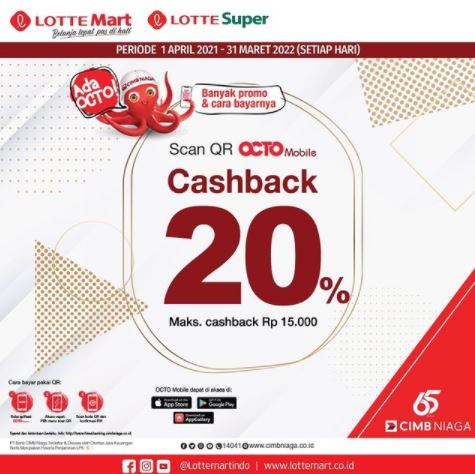  Cashback 20% at Lotte Mart June 2021