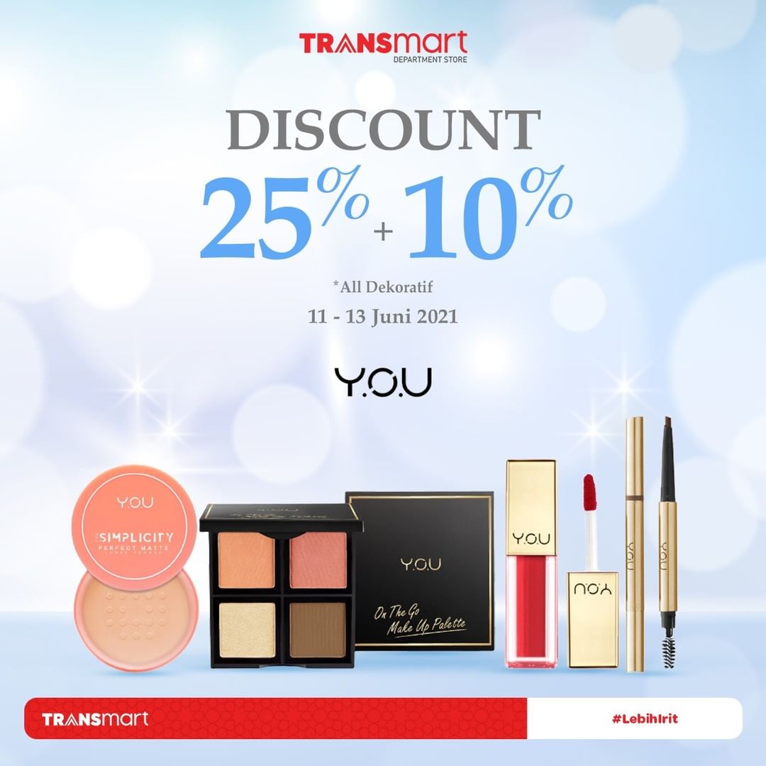  Y.O.U Discount 25% + 10% All Decorative at Transmart June 2021