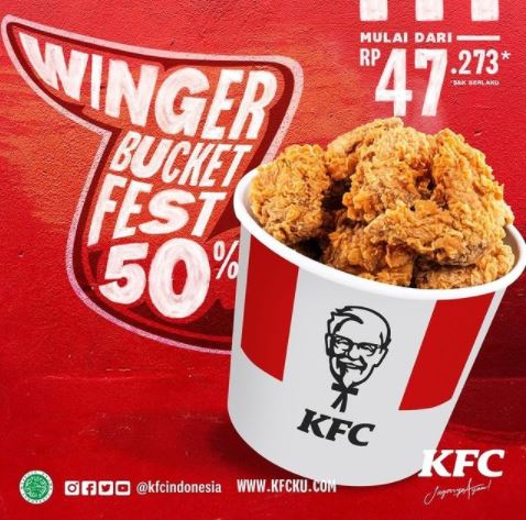  Winger Bucket Fest 50% at KFC August 2021
