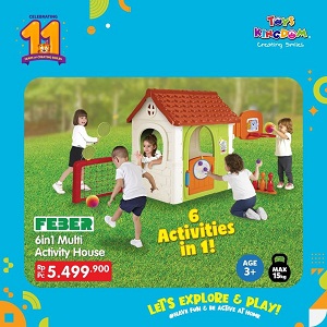  Promo Seru Feber 6in1 Multi Activity House di Toys Kingdom Agustus 2021