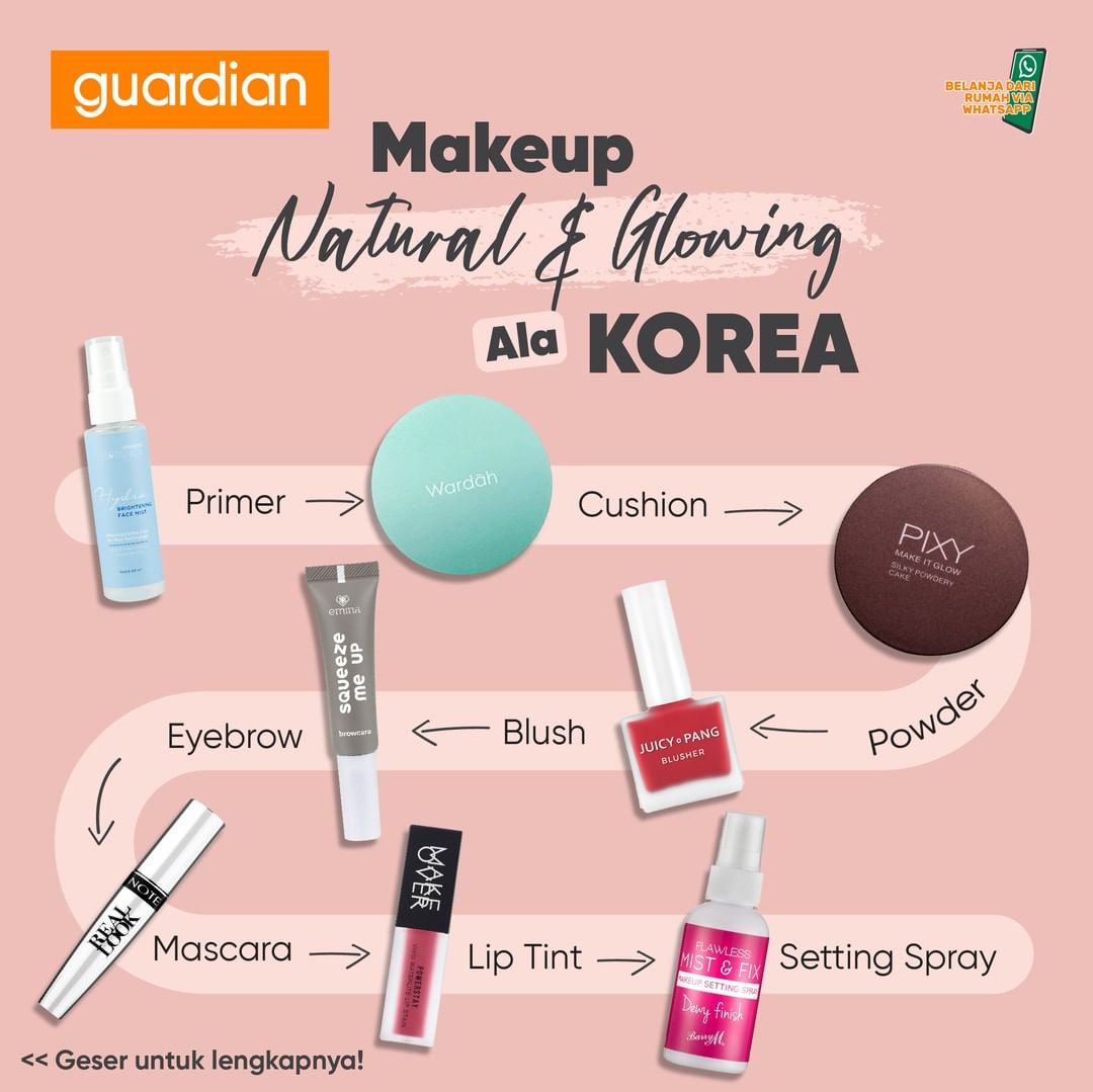  Promo Makeup Natural & Glowing Ala Korea di Guardian Agustus 2021