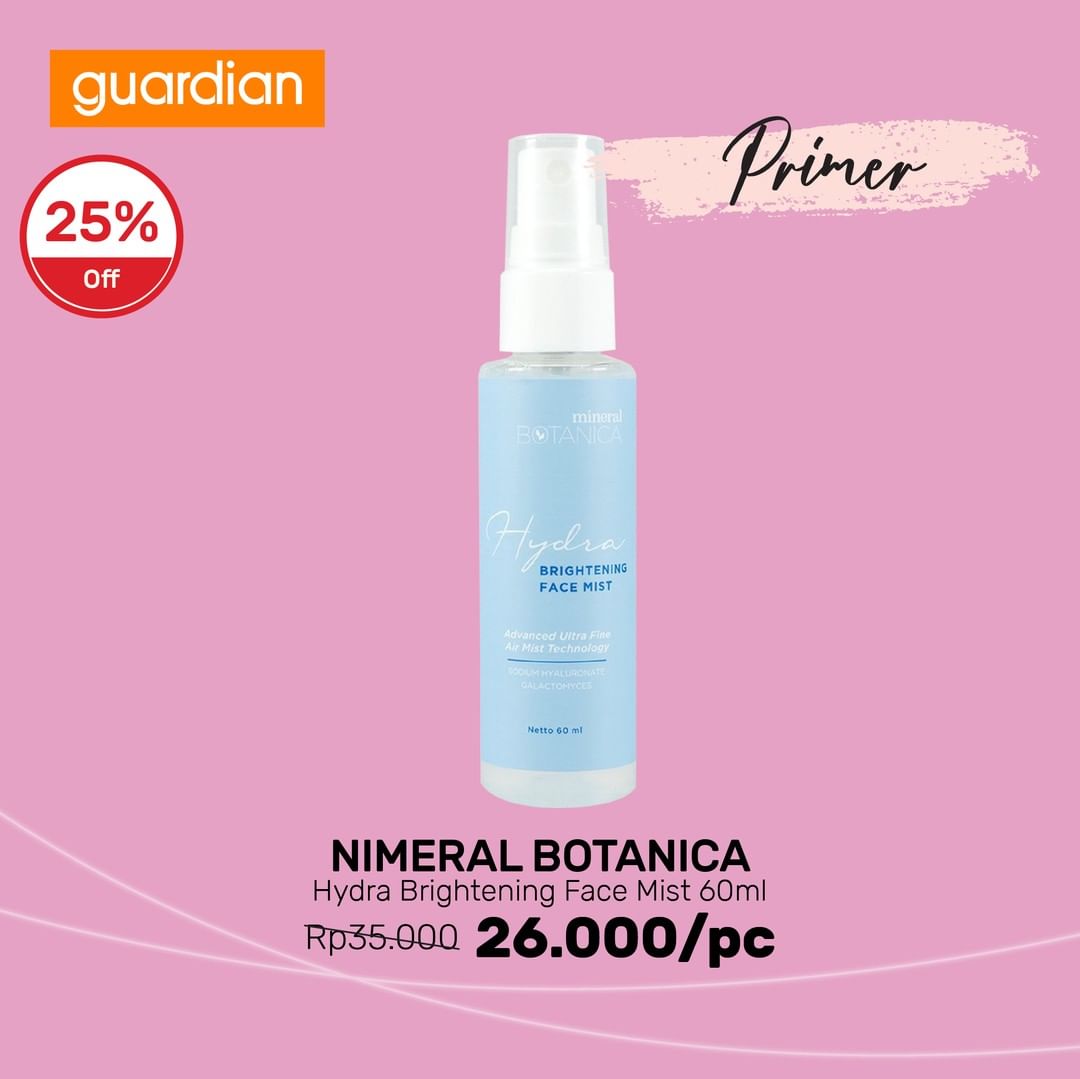  25% Off Numeral Botanica Hydra Brightening Face Mist 60ml at Guardian August 2021