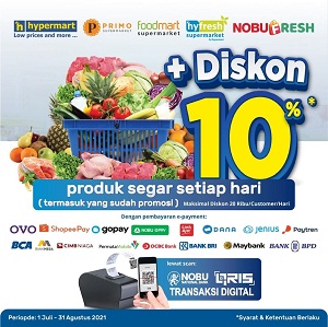  Add 10% Discount on Fresh Products Every Day at Hypermart August 2021