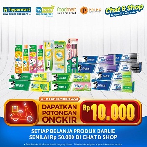  Shop Darlie's Products Get Rp 10,000 Off Shipping at Hypermart September 2021