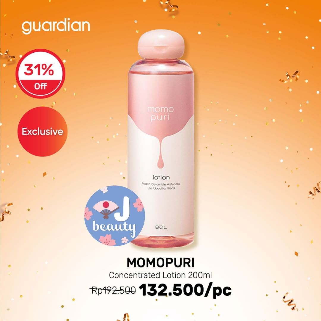  Diskon 31% Off Momopuri Concentrated Lotion 200ml di Guardian September 2021