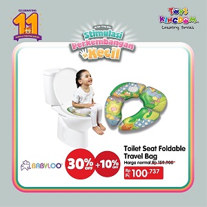 Promo 30% Off + 10% Off Babyloo Toilet Seat Foldable Travel Bag at Toys Kingdom September 2021