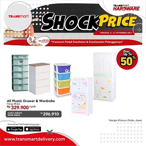 Shock Price All Plastic Drawer & Wardrobe Promo at Transmart