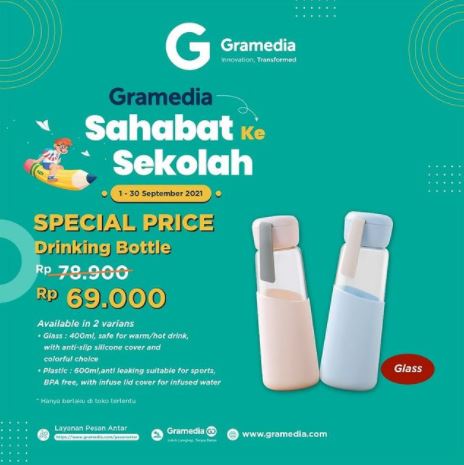  Special Price Rp 69.000 Drinking Bottle at Gramedia September 2021