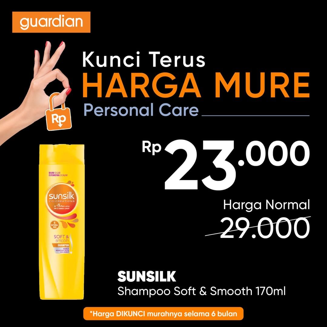  Mure Sunsilk Shampoo Price Promo Sof & Smooth 170ml at Guardian September 2021
