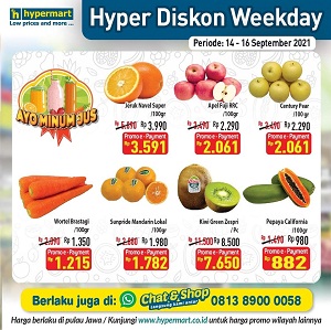  Weekday Discount of Assorted Fresh Fruits at Hypermart September 2021
