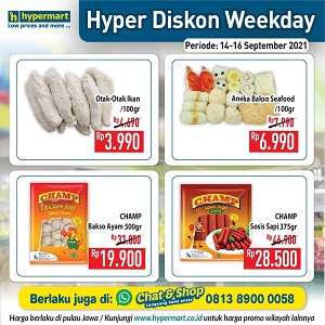  Weekday Discount on Chicken Meatballs & Beef Sausage at Hypermart September 2021