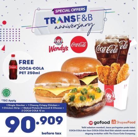  Special Promo for Trans F&B Anniversary at Wendy's September 2021