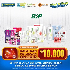 Shop for BKP Products Get Rp. 10,000 Off Shipping at Hypermart September 2021