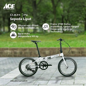  Promo Dahon White Folding Bike at Ace Hardware September 2021