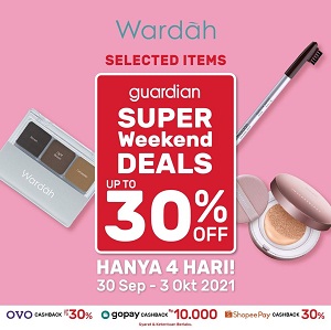 Wardah Selected Items Deals Hingga 30% Off di Guardian Oktober 2021