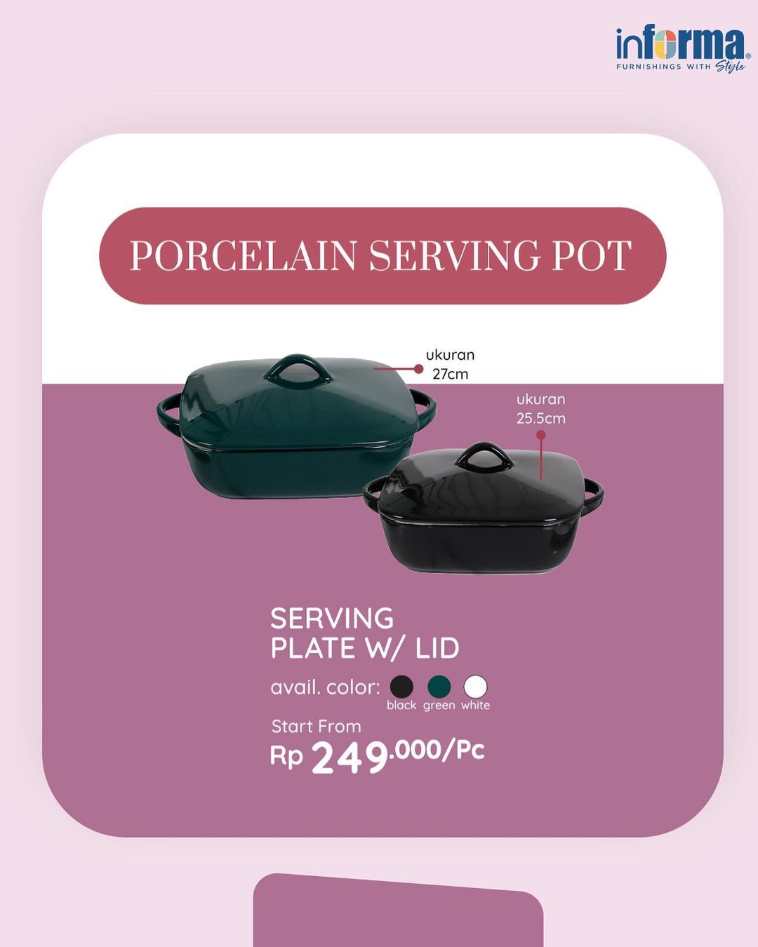  Promo Porcelain Serving Pot di Informa Oktober 2021