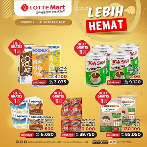  More Savings Promo Buy 3 Get 1 Free Assorted Milk Packs at Lotte Mart October 2021