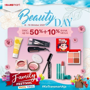  Beauty Day Discount Up to 50% + 10% at Transmart October 2021