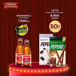  Promo 50% Off Lotte Pepero 32g All Variant at Watsons October 2021