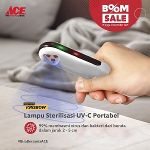  Boom Sale Krisbow Portable UV-C Sterilization Lamp at Ace Hardware October 2021