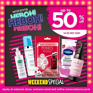  Great Promo Discount Up To 50% Off at Watsons October 2021