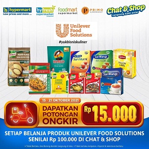  Shop for Unilever Food Solutions Products Get IDR 15,000 Discount at Hypermart October 2021