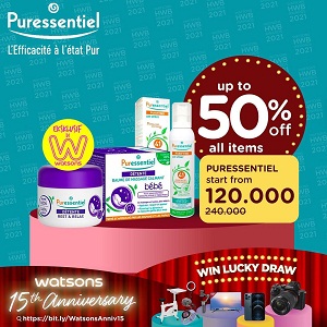  Puressentiel Discounts Up To 50% Off All Items at Watsons October 2021