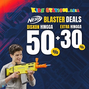  Nerf Blaster Deals Up To 50% + 30% Discount at Kidz Station November 2021