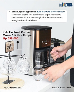  Promo Kels Hartwell Coffee Maker 1.5 ltr di Informa November 2021